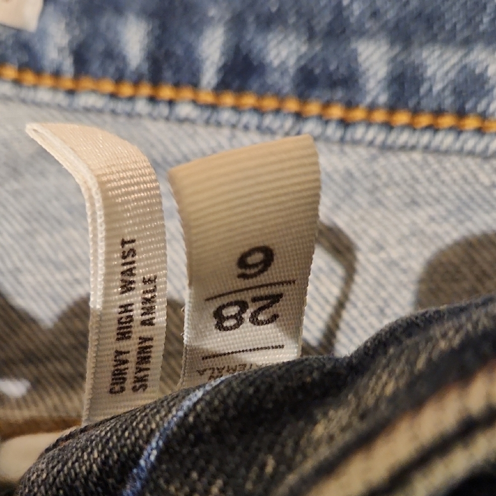 LOFT High Rise Distressed Blue Jeans - Picture 5 of 7